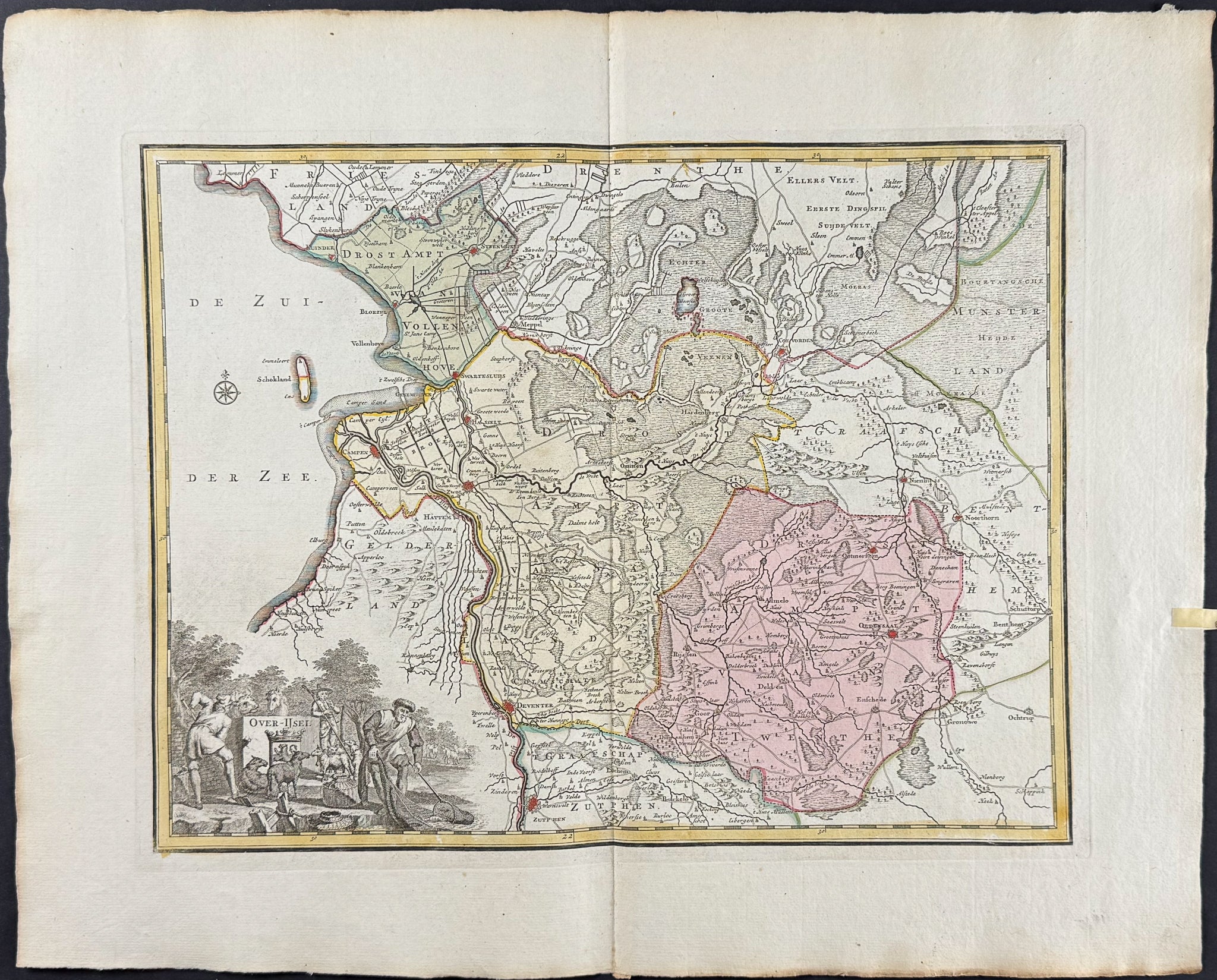Map of Overijssel, Netherlands