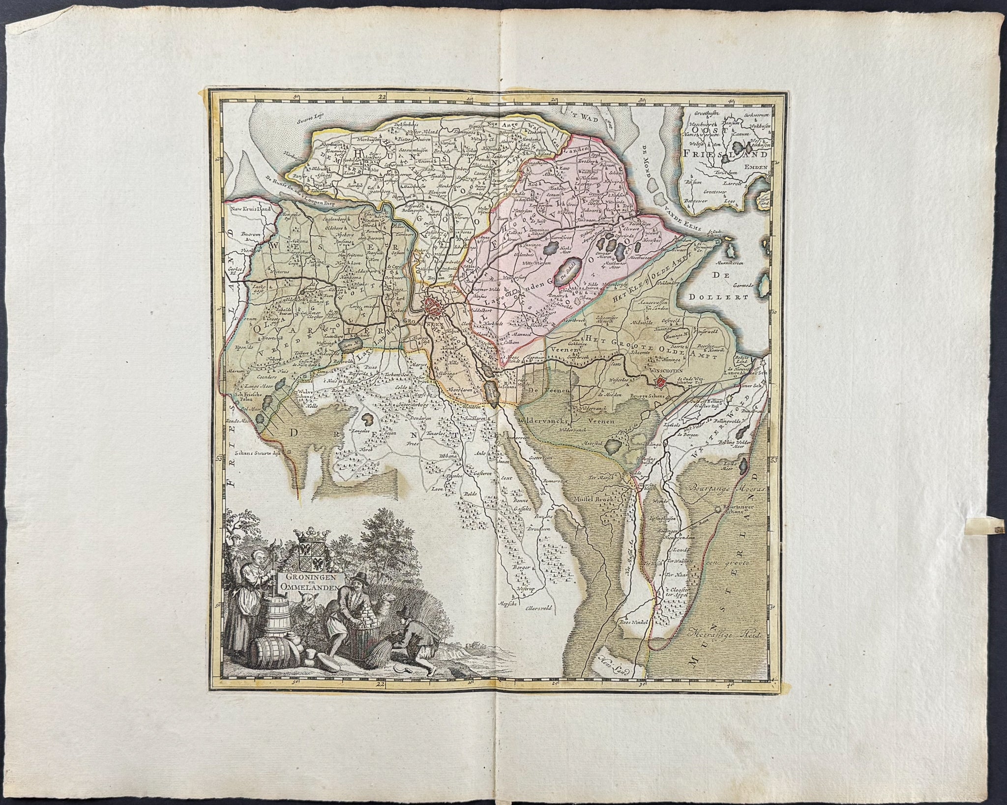 Map of Groningen, Netherlands
