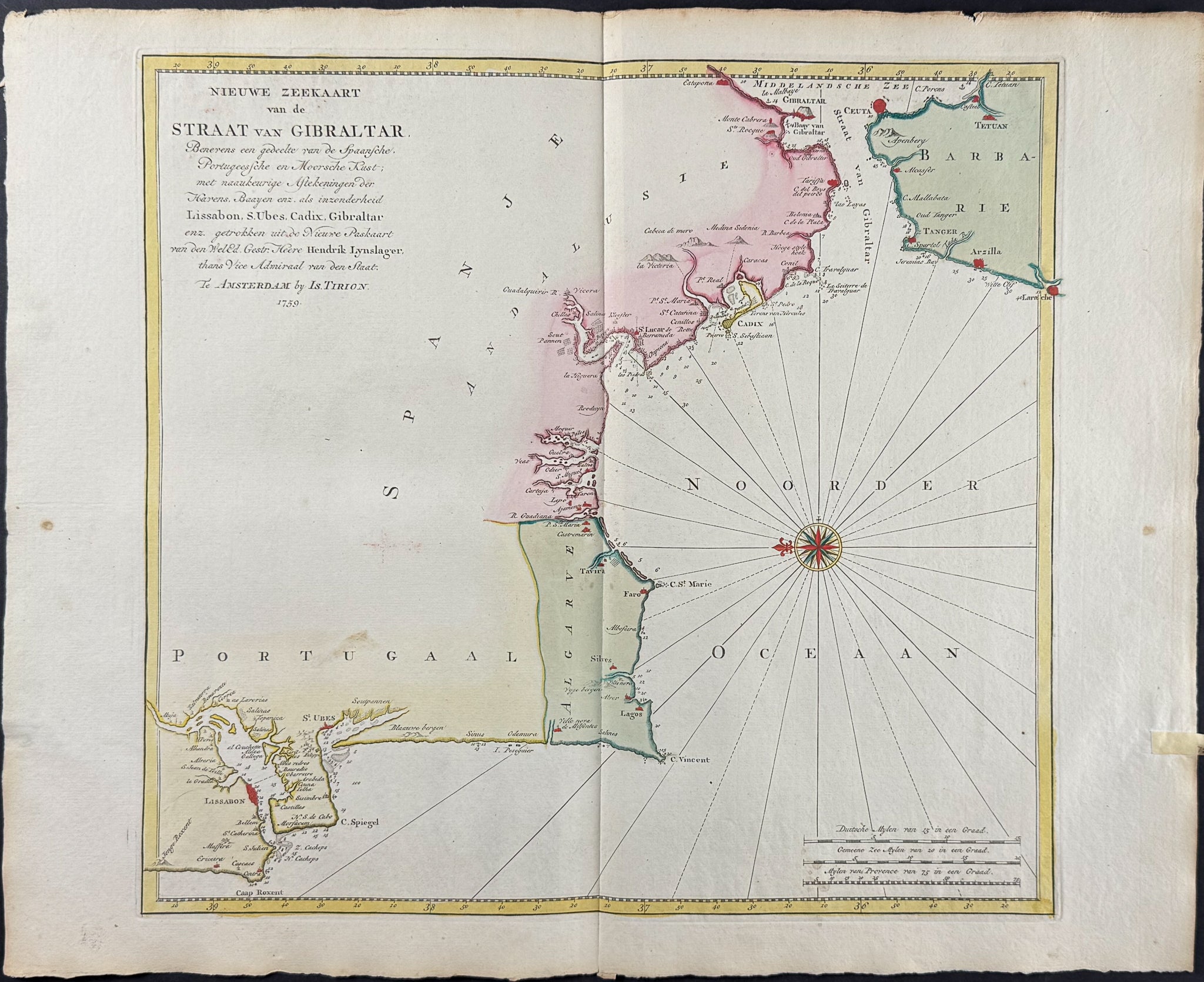 Map of the Strait of Gibraltar