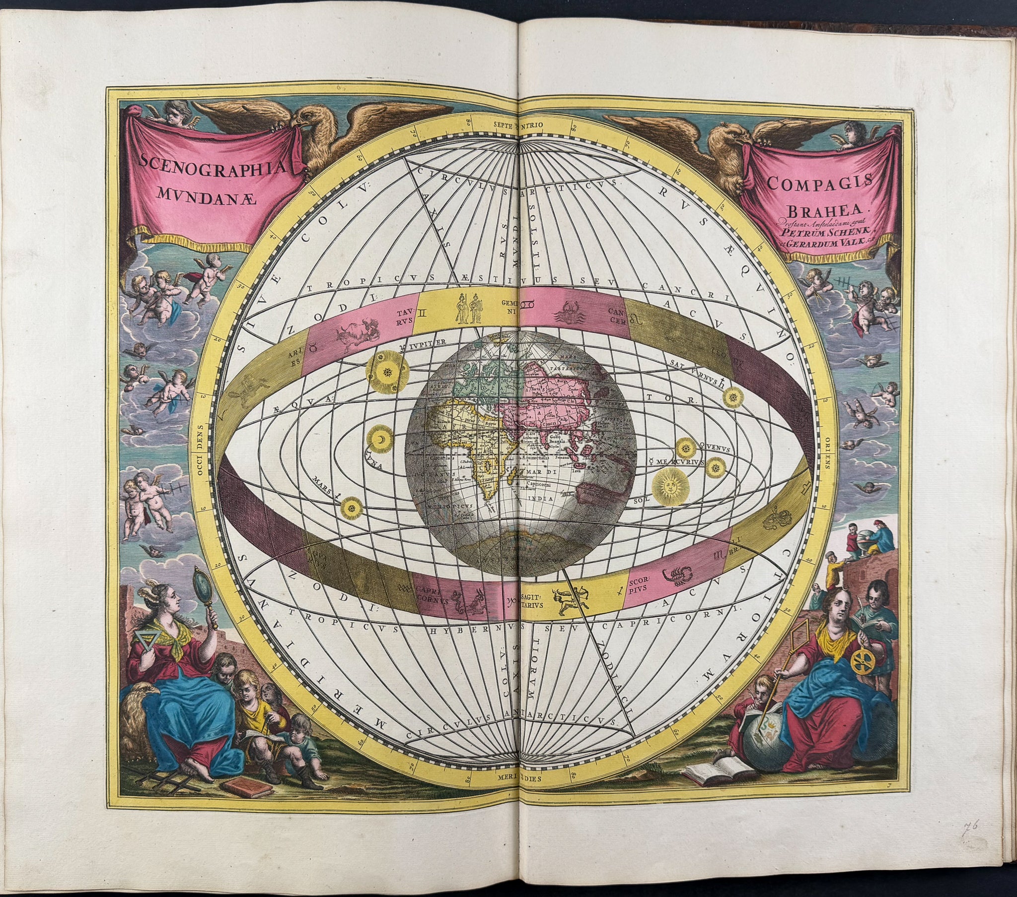 Valck, Schenk, & Cellarius's Composite Atlas - 2 Volumes with 168 Maps & Engravings