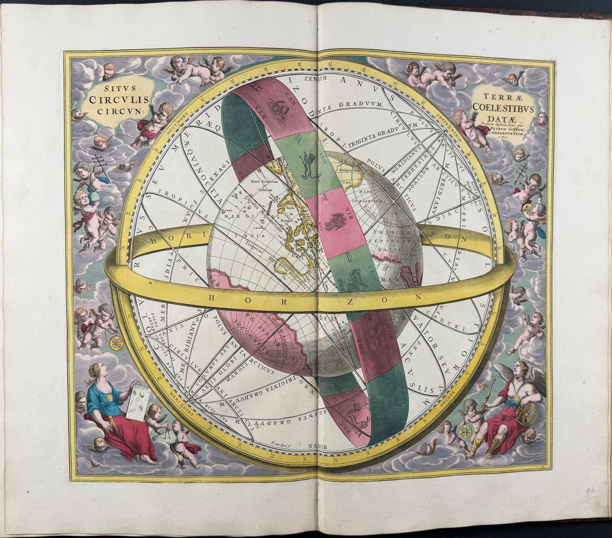 Valck, Schenk, & Cellarius's Composite Atlas - 2 Volumes with 168 Maps & Engravings