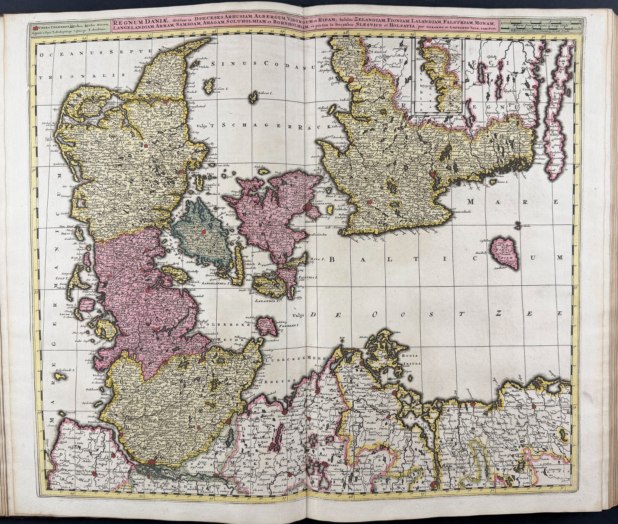 Valck, Schenk, & Cellarius's Composite Atlas - 2 Volumes with 168 Maps & Engravings
