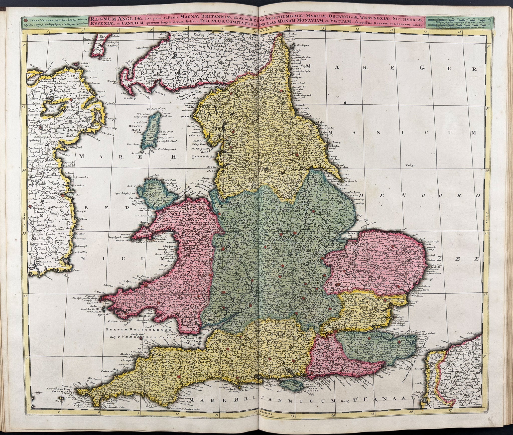 Valck, Schenk, & Cellarius's Composite Atlas - 2 Volumes with 168 Maps & Engravings