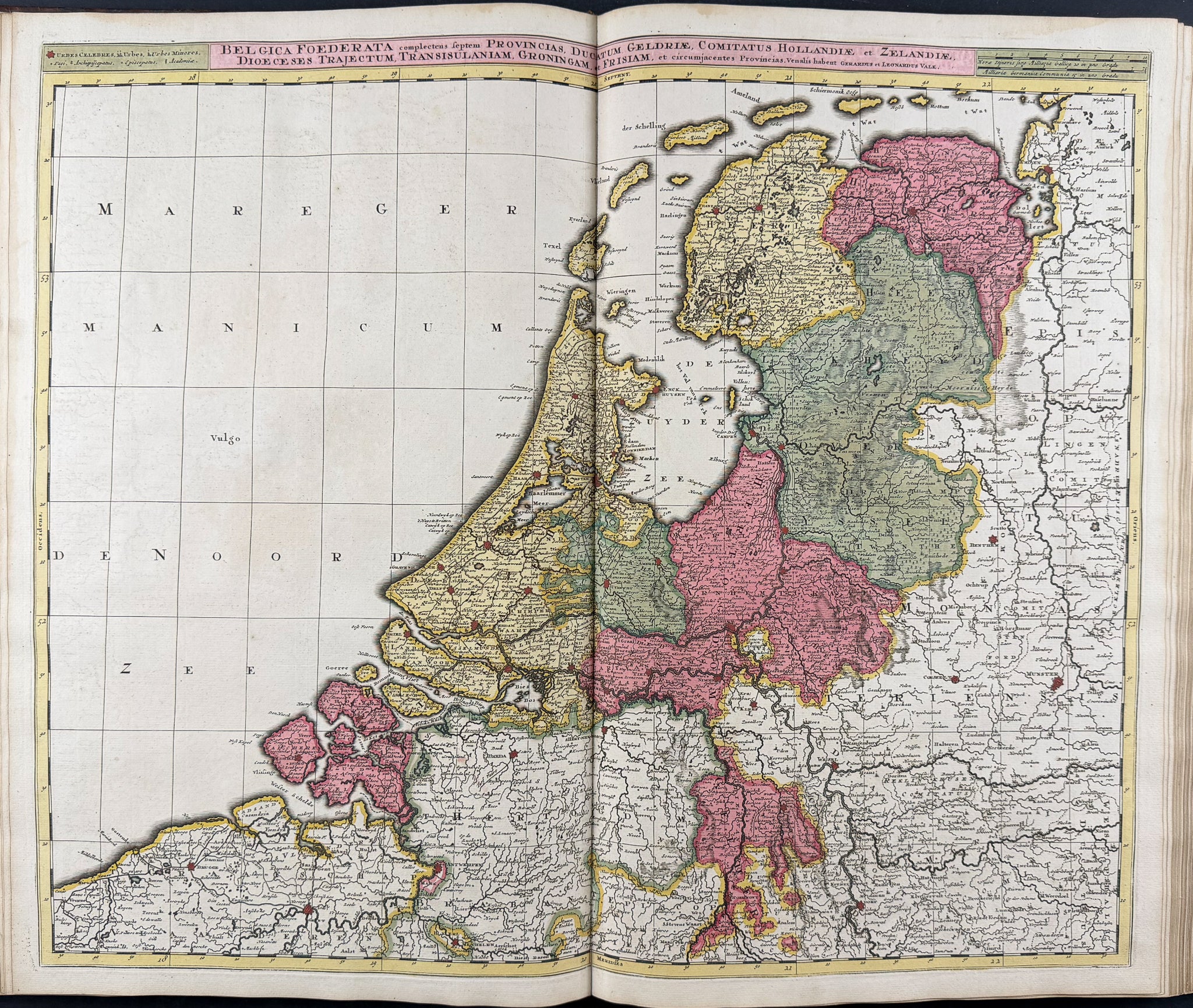 Valck, Schenk, & Cellarius's Composite Atlas - 2 Volumes with 168 Maps & Engravings