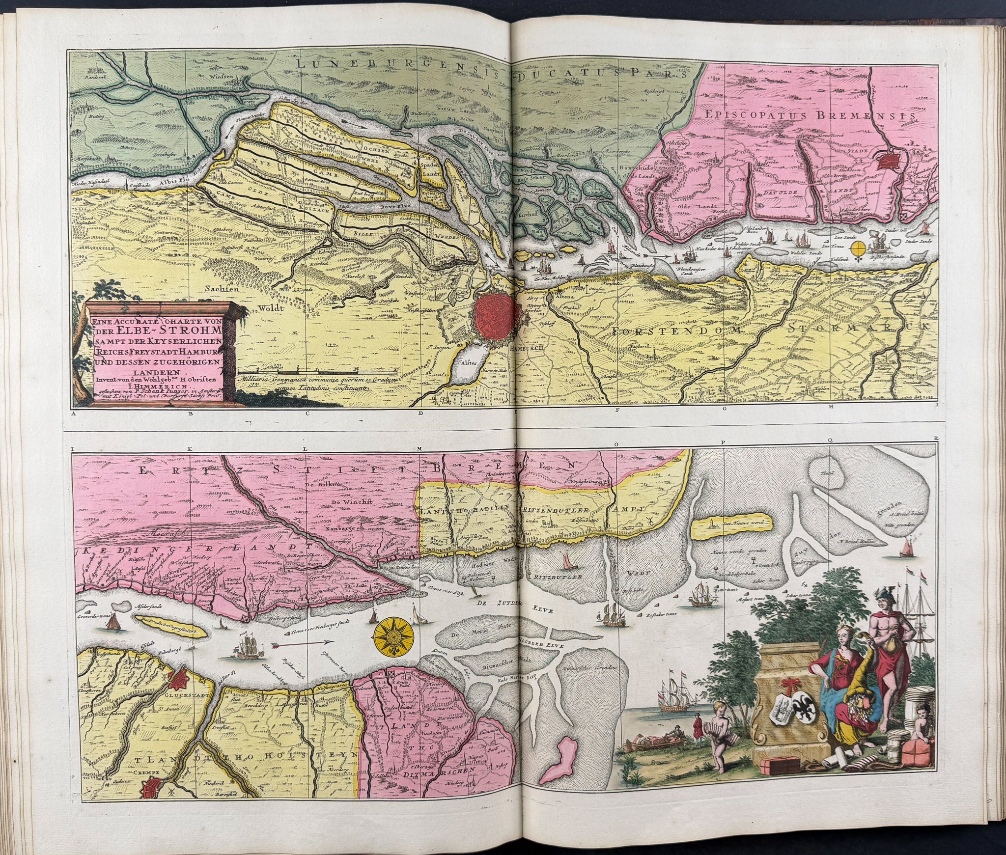 Valck, Schenk, & Cellarius's Composite Atlas - 2 Volumes with 168 Maps & Engravings