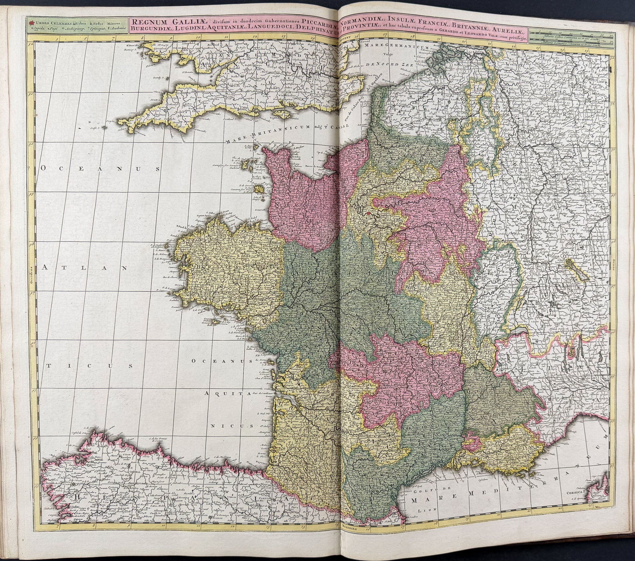 Valck, Schenk, & Cellarius's Composite Atlas - 2 Volumes with 168 Maps & Engravings