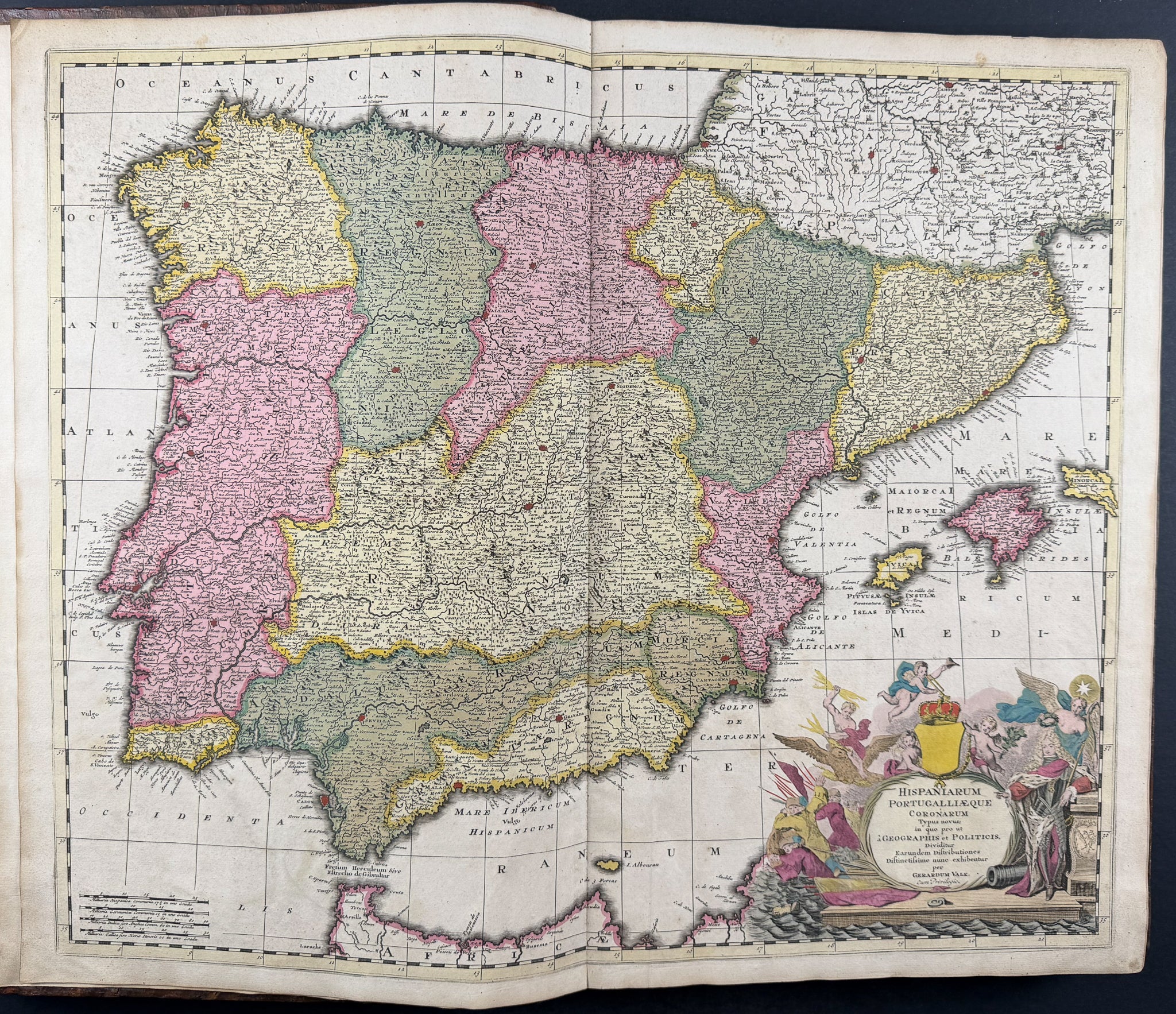 Valck, Schenk, & Cellarius's Composite Atlas - 2 Volumes with 168 Maps & Engravings