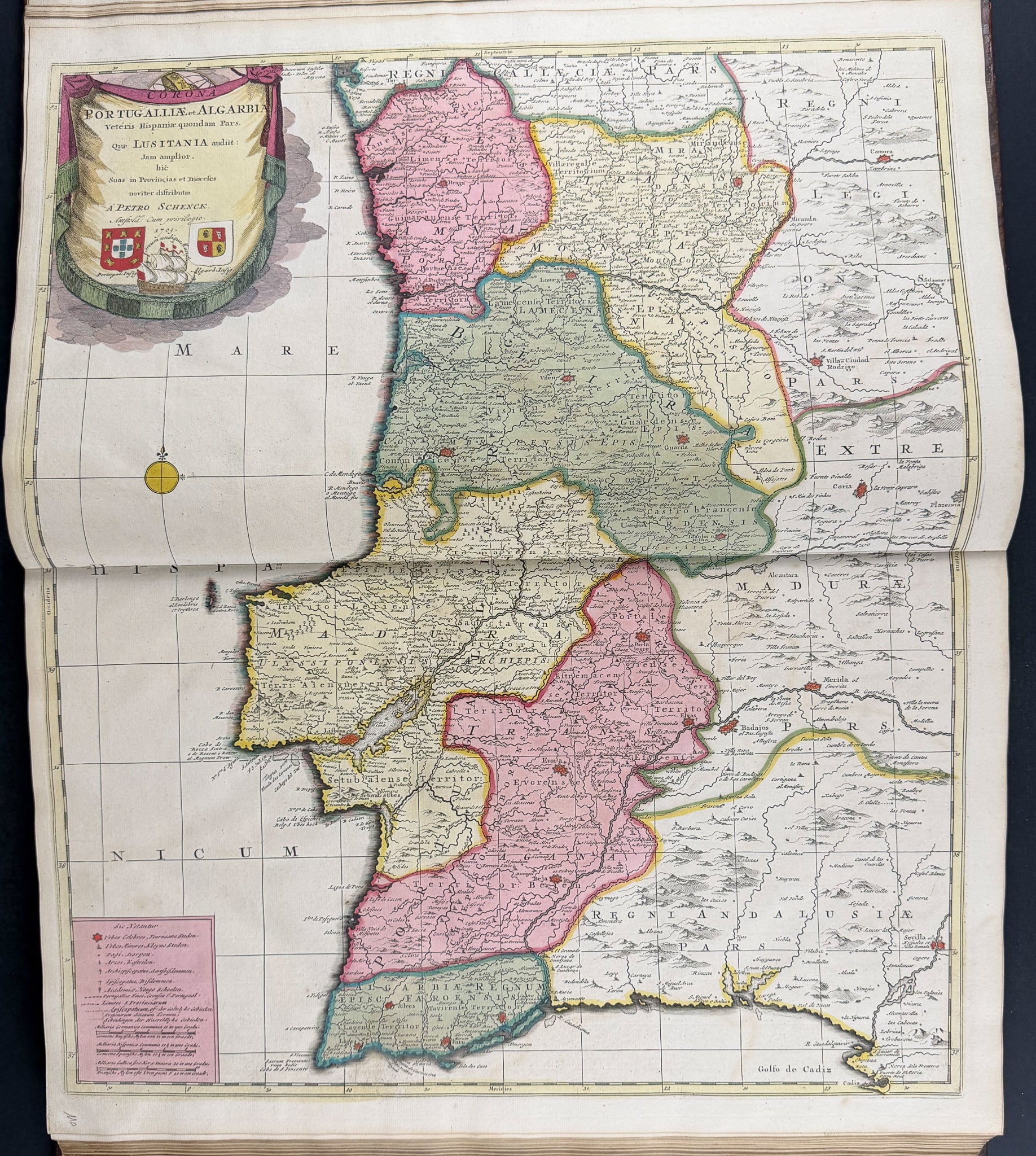Valck, Schenk, & Cellarius's Composite Atlas - 2 Volumes with 168 Maps & Engravings