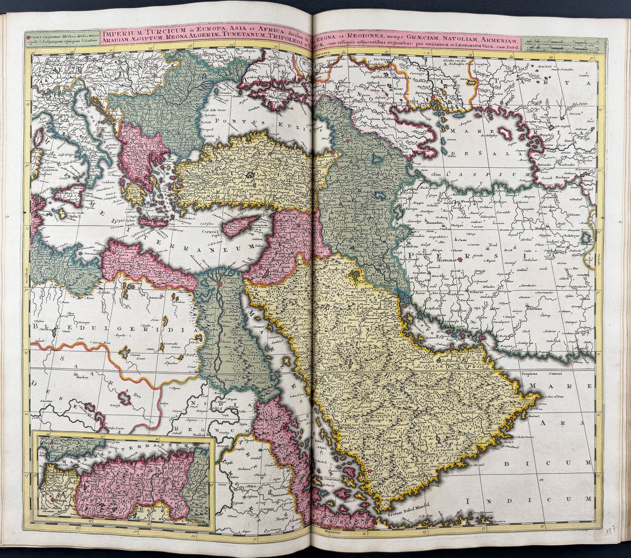 Valck, Schenk, & Cellarius's Composite Atlas - 2 Volumes with 168 Maps & Engravings