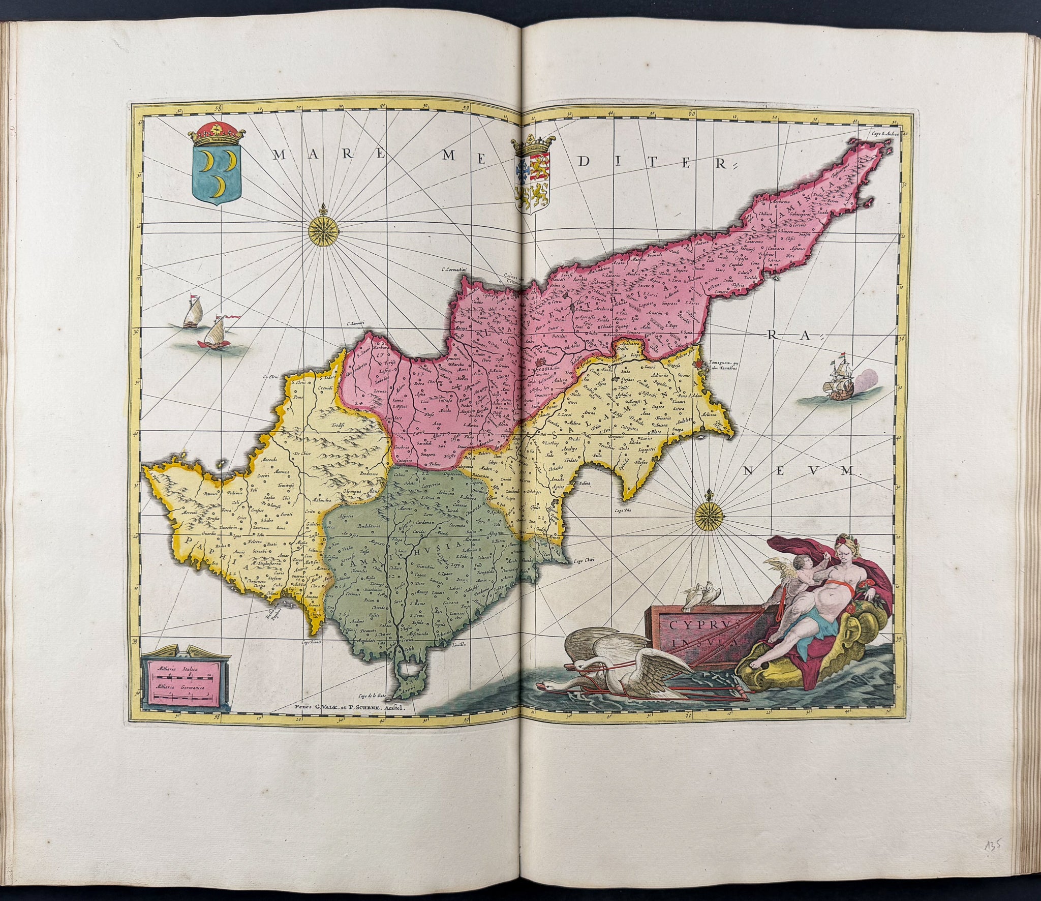 Valck, Schenk, & Cellarius's Composite Atlas - 2 Volumes with 168 Maps & Engravings