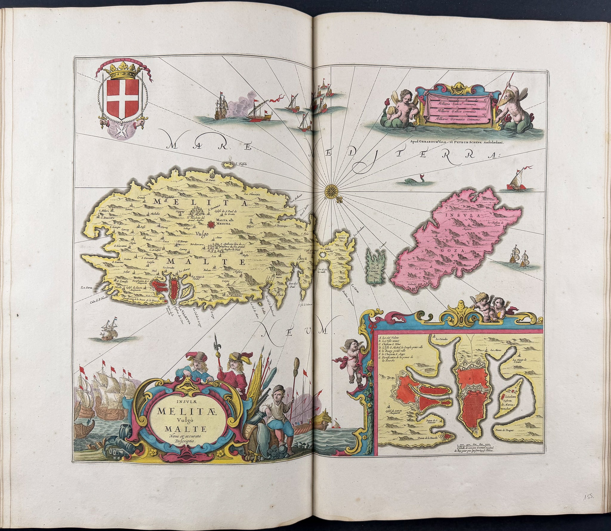 Valck, Schenk, & Cellarius's Composite Atlas - 2 Volumes with 168 Maps & Engravings