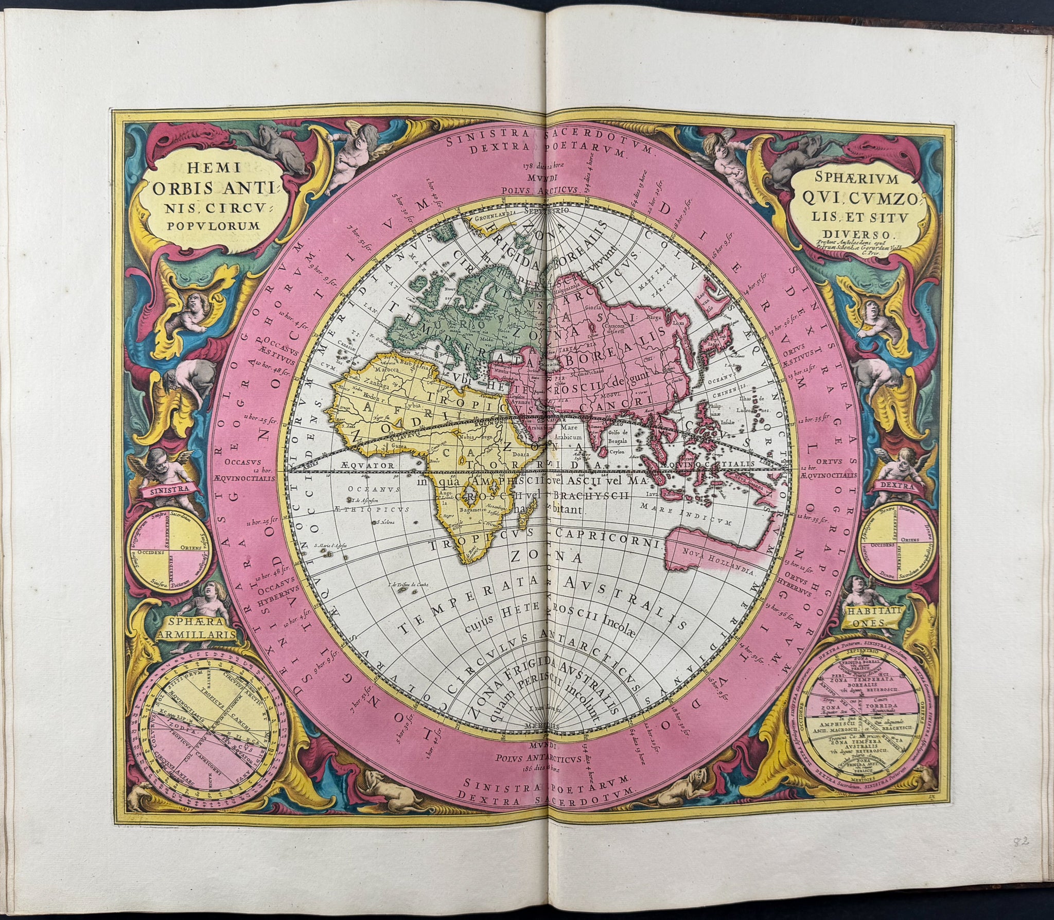 Valck, Schenk, & Cellarius's Composite Atlas - 2 Volumes with 168 Maps & Engravings