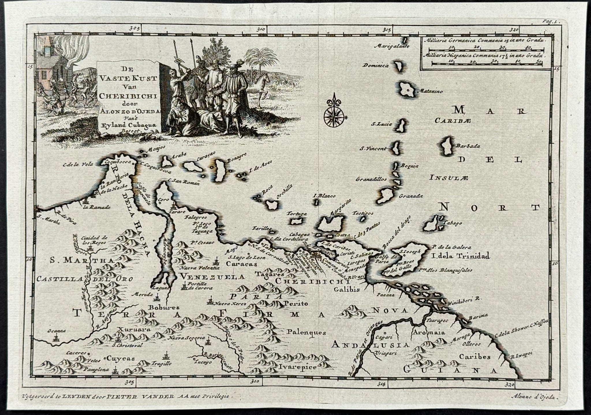 Map of Northeast South America including Venezuela, Terra Firma