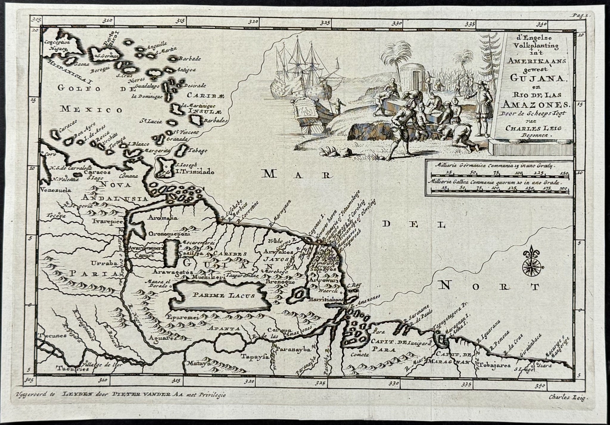 Map of South America: Guyana, Amazon