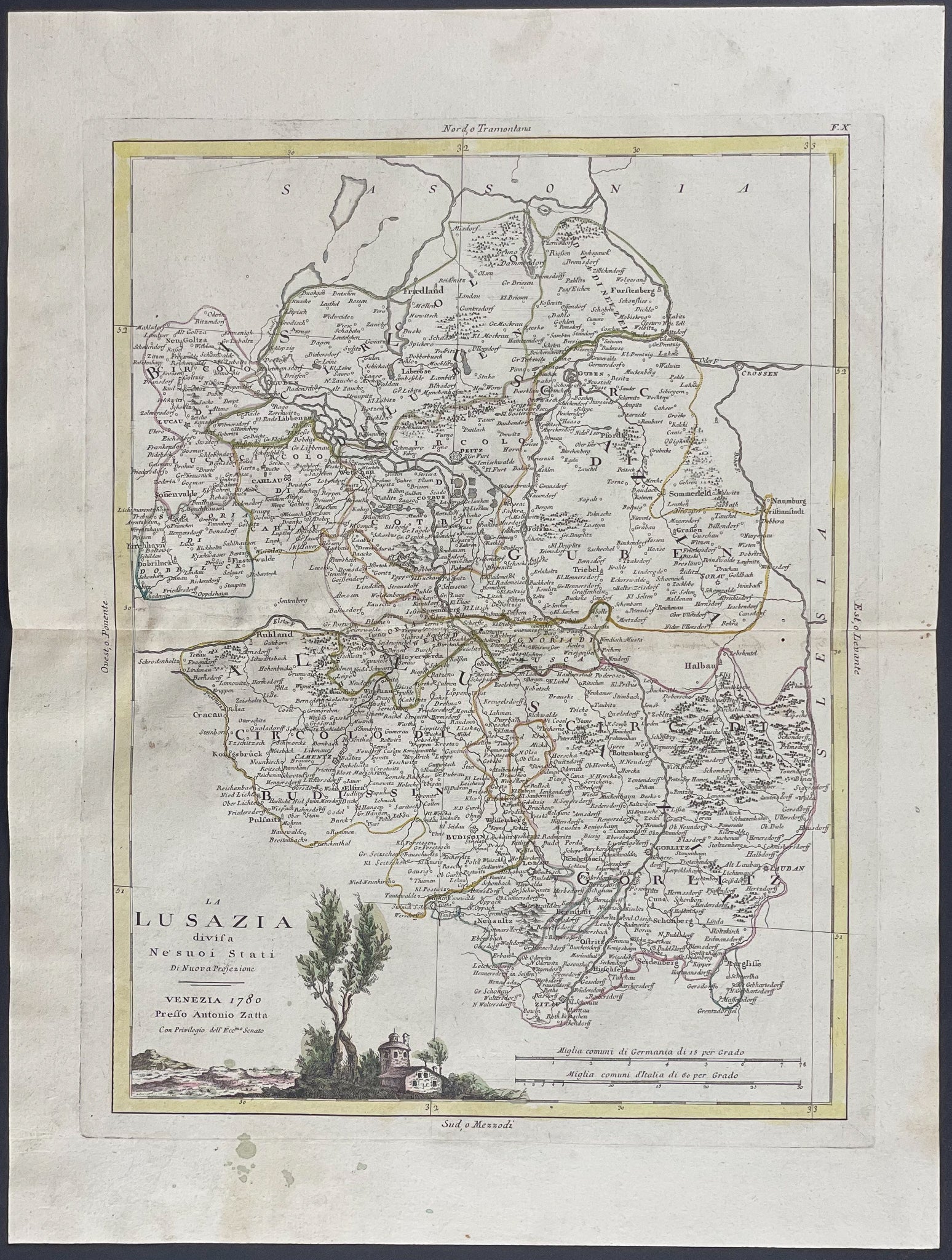 Map of Lusatia