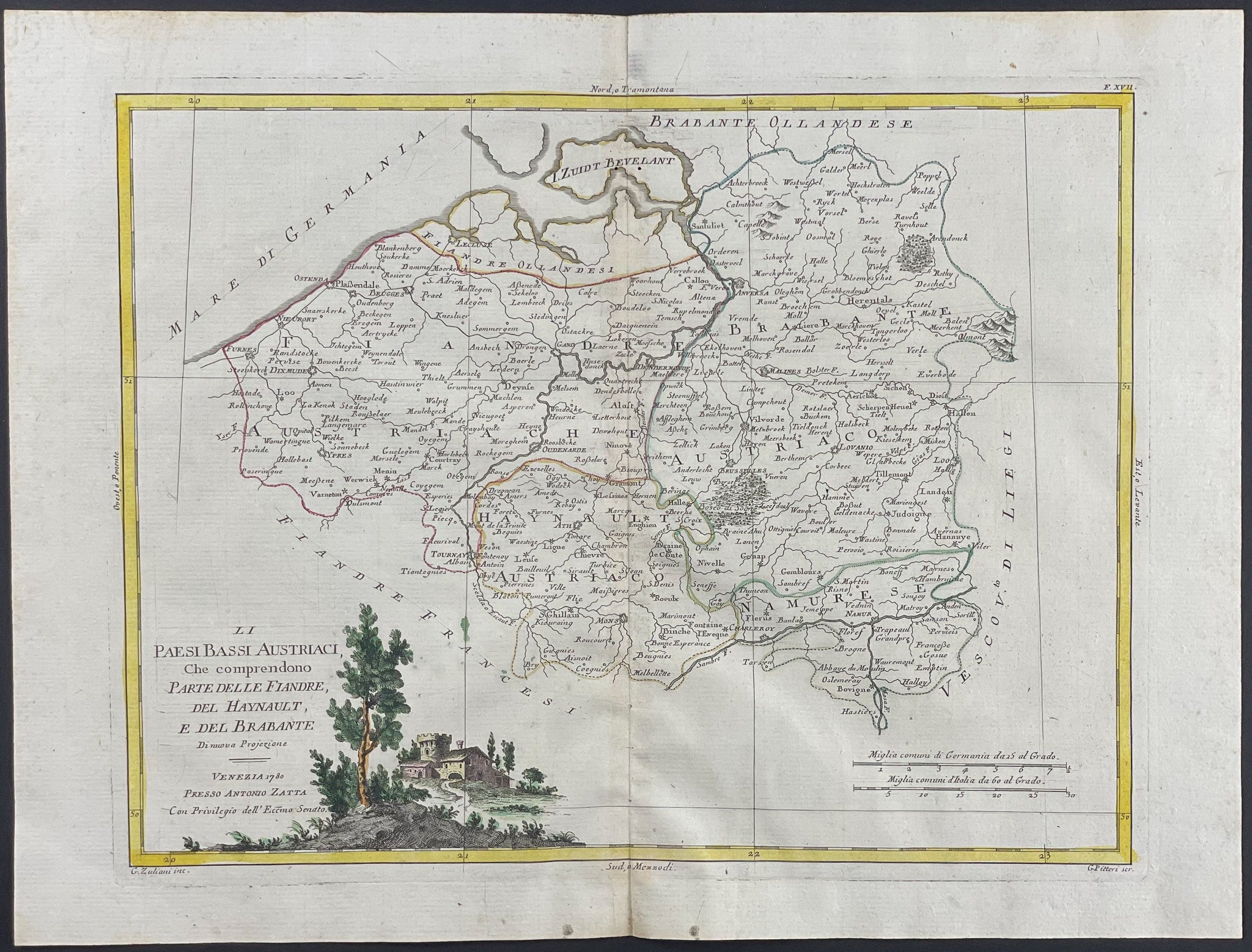 Map of Austrian Netherlands
