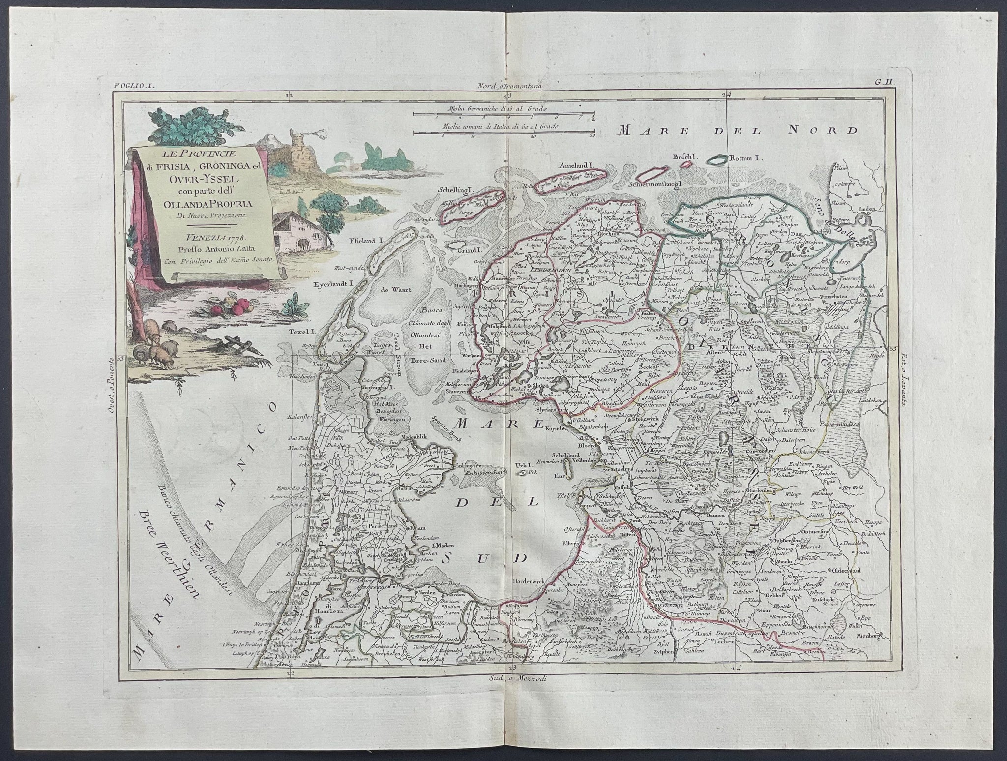 Regional Map of Holland or Netherlands