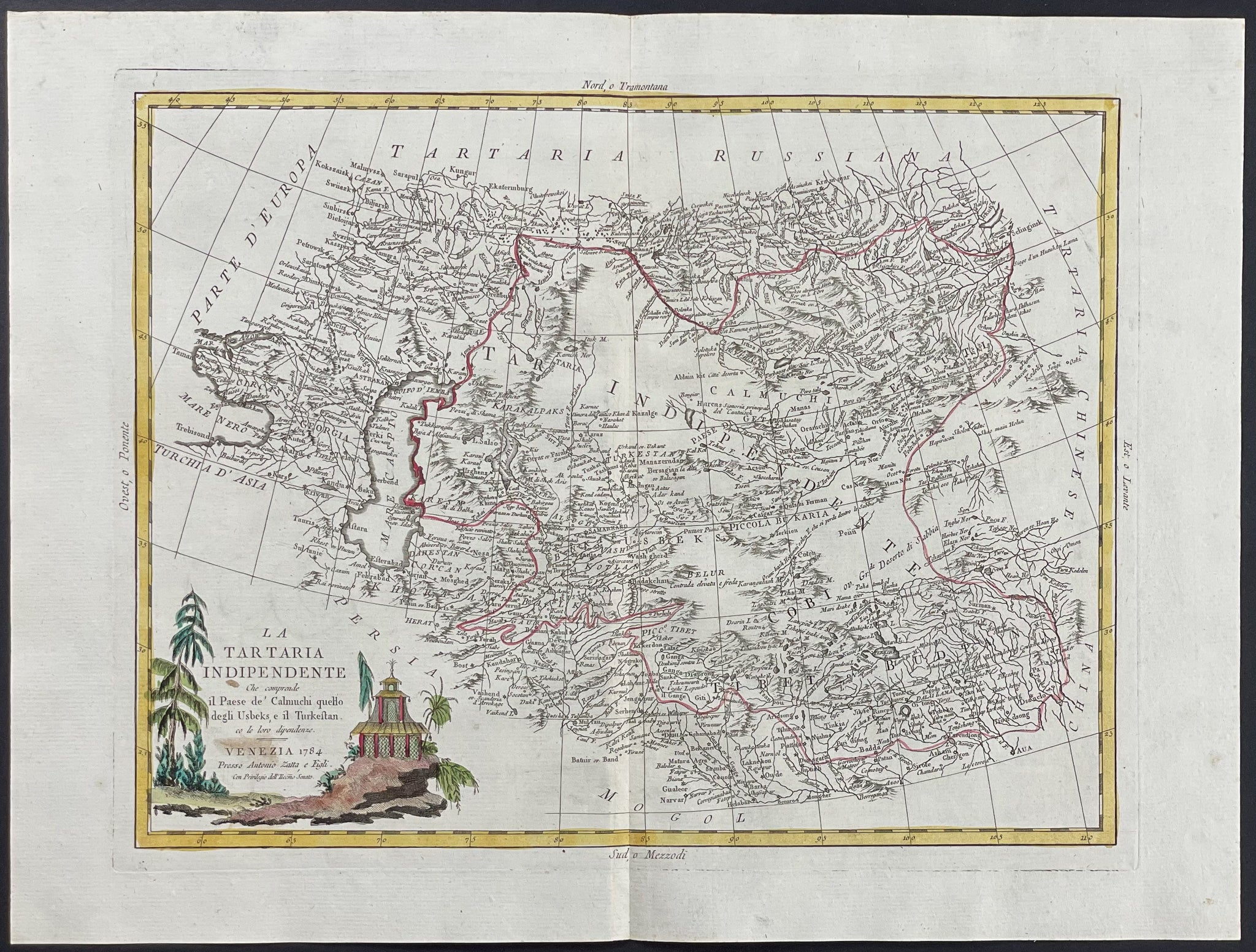 Map of Tartary, Asia
