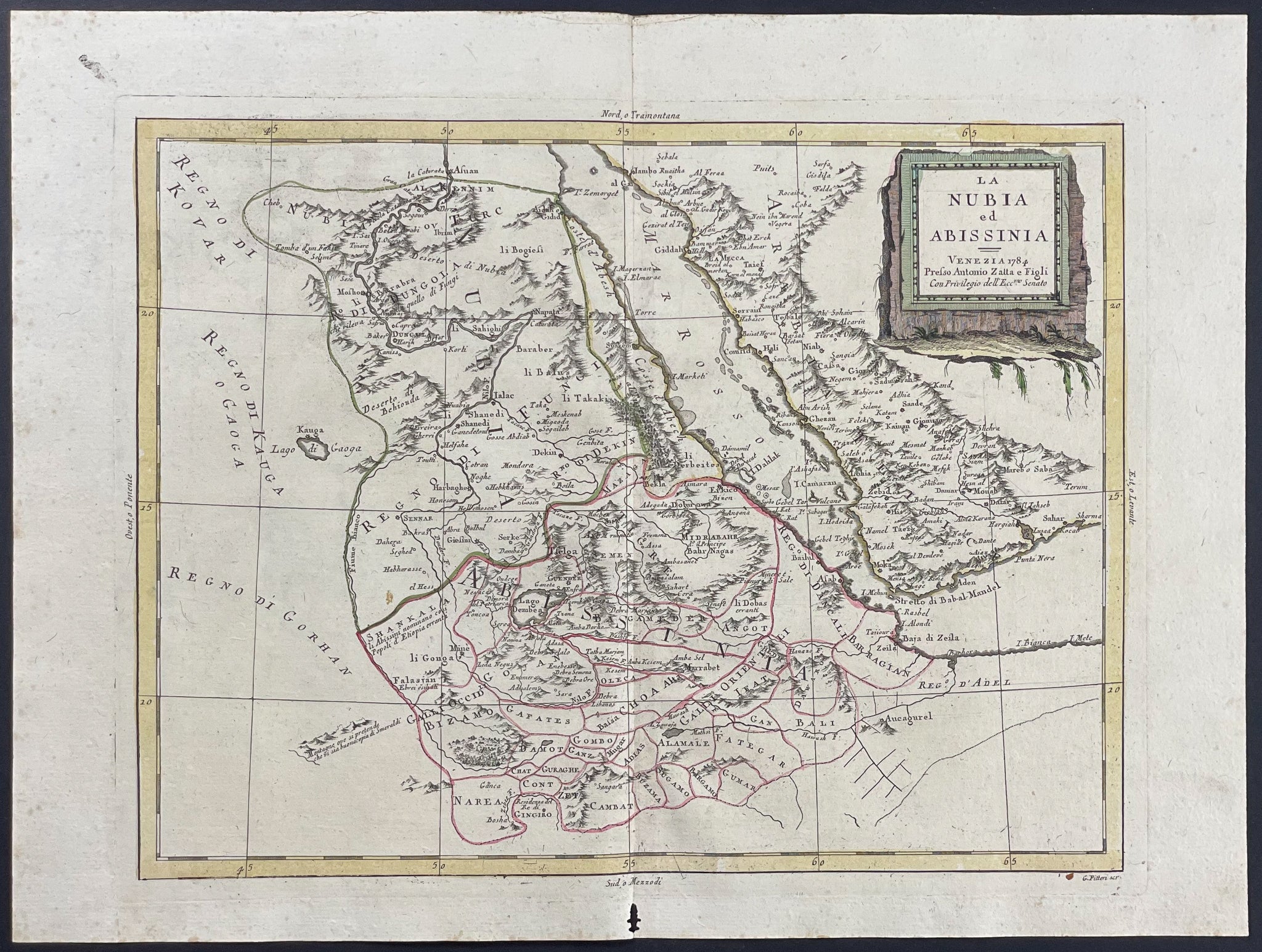Map of Nubia, Abyssina