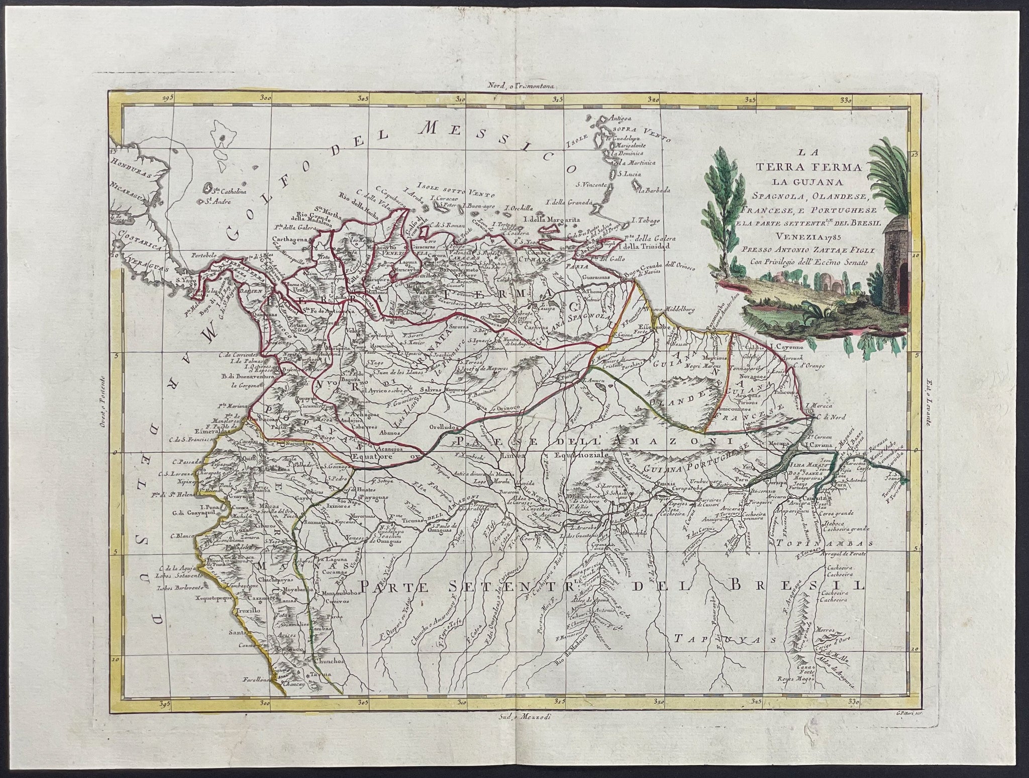 Map of Northern South America